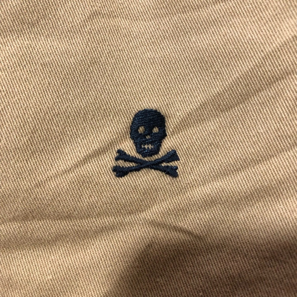 NWT polo Ralph Lauren men stretch straight fit 40x32 khakis embroidered skulls - Picture 8 of 10